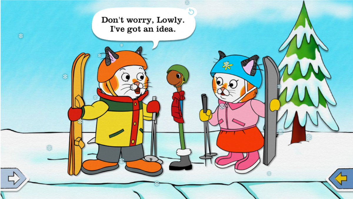 Huckle Talking to Lowly Screen